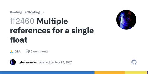 Multiple references for a single float · floating-ui floating-ui ...