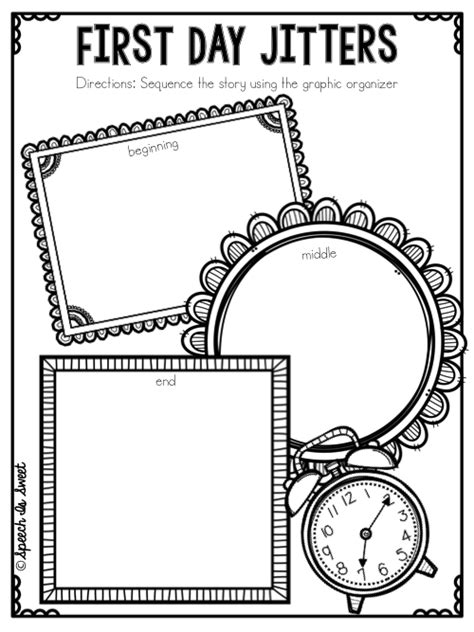 First Day Jitters Freebie - Speech is Sweet