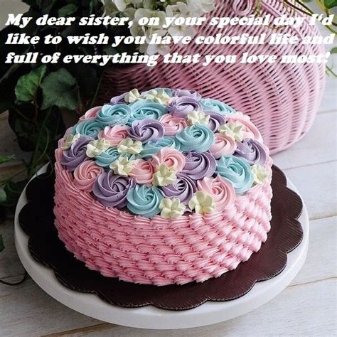 Happy Birthday Cake Wishes Images For Sister