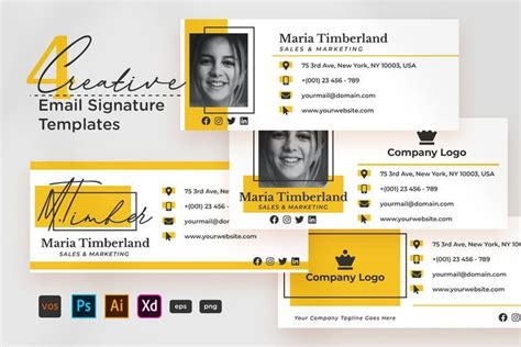 Creative Email Signature Templates | Creative email signatures, Email signature design, Email ...