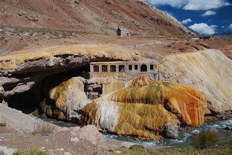 The Inca Bridge in Argentina en route to Chilean border