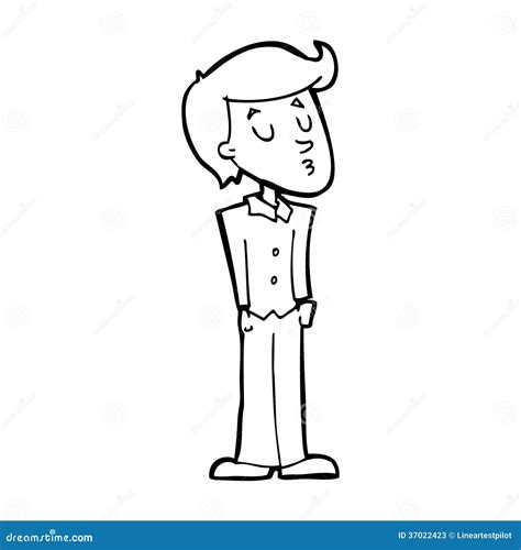 Cartoon calm man stock illustration. Illustration of drawing - 37022423