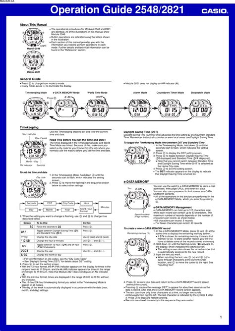 Casio G Shock Manual - slideshare