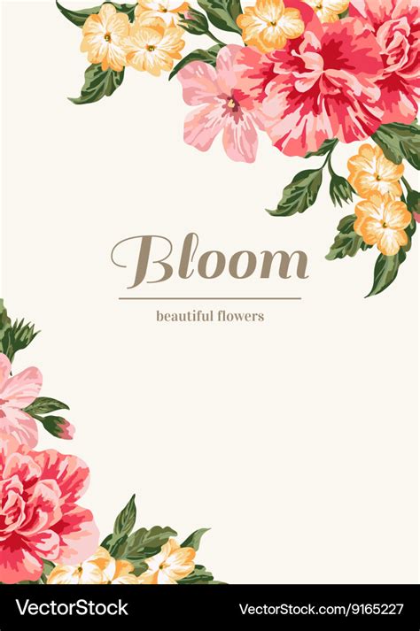 Vintage Flowers Wedding Invitations Vector | Best Flower Site