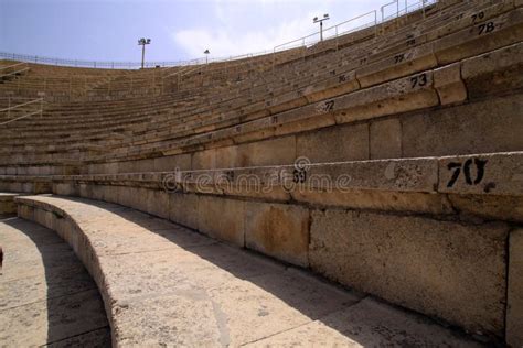 Caesarea Amphitheater stock image. Image of middle, amphitheatre - 16095387