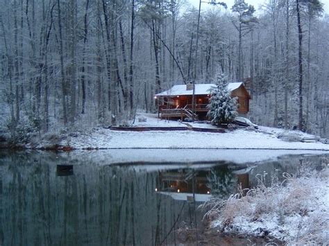 'Lucky Lake' is a secluded log cabin, on a spring fed lake, located in ...