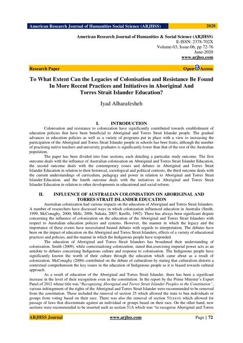 (PDF) To What Extent Can the Legacies of Colonisation and Resistance Be Found In More Recent ...