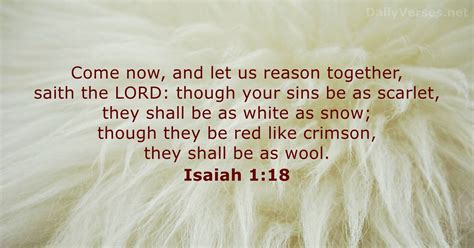 Isaiah 1:18 - Bible verse (KJV) - DailyVerses.net