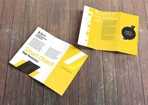 8.5x11 Z-Fold Brochure Mockups On Vectogravic Design