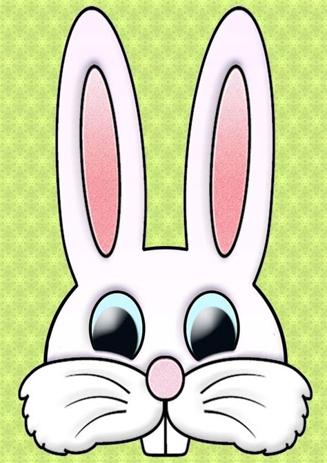 Easter+Bunny+Face+Cut+Out | Bunny face, Easter bunny cartoon, Happy easter bunny