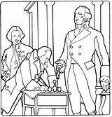 Coloring Pages Declaration Independence Congress History Signing  sketch template