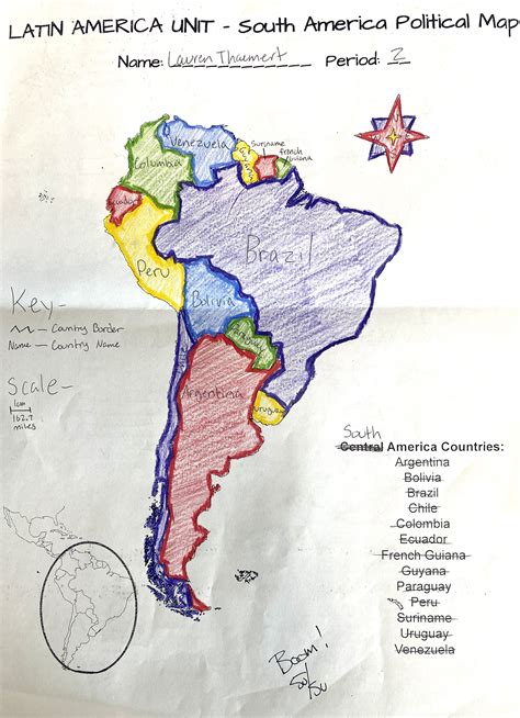 Latin America Political Map With Capitals