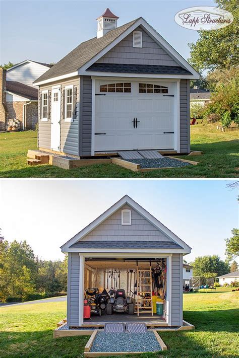 New England Barn Style Storage Shed with Garage Door | Backyard storage sheds, Backyard sheds ...