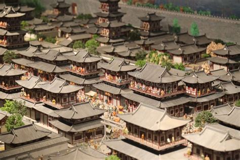 Model of Ancient Chinese City Stock Image - Image of architecture ...