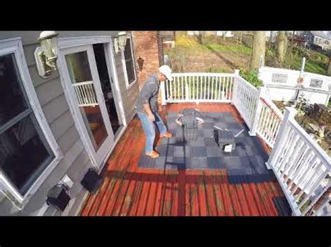 How to install Deck tile DIY - YouTube