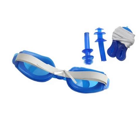 Blue Imported Swimming Goggles With Nose Clip And Ear Plugs at Rs 199 ...