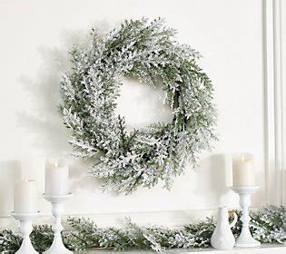 VALERIE PARR HILL 24" Frosted Cedar Wreath Valerie - One-color ...