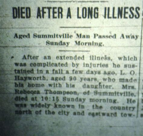 Indiana News From the Past: Obituaries from 1912 Indiana