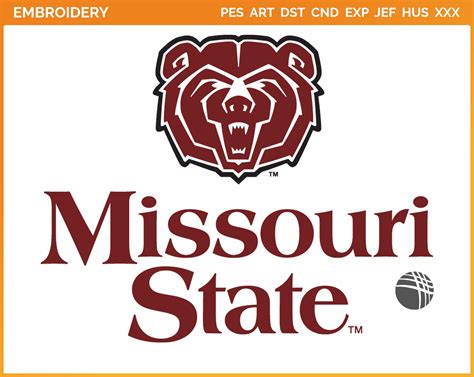 Missouri State Bears - Alternate Logo (2006) - College Sports Embroidery Logo in 4 sizes & 8 formats