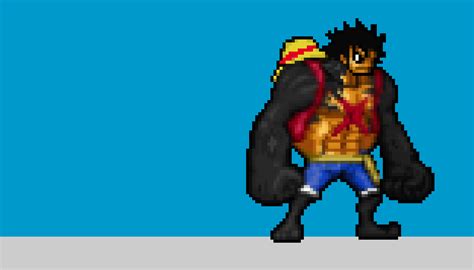 Editing Luffy gear 4 - Free online pixel art drawing tool - Pixilart