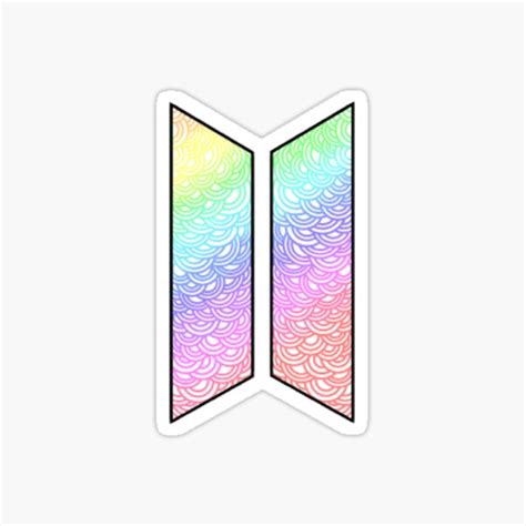 "BTS Colorful Logo" Sticker by minarts | Redbubble