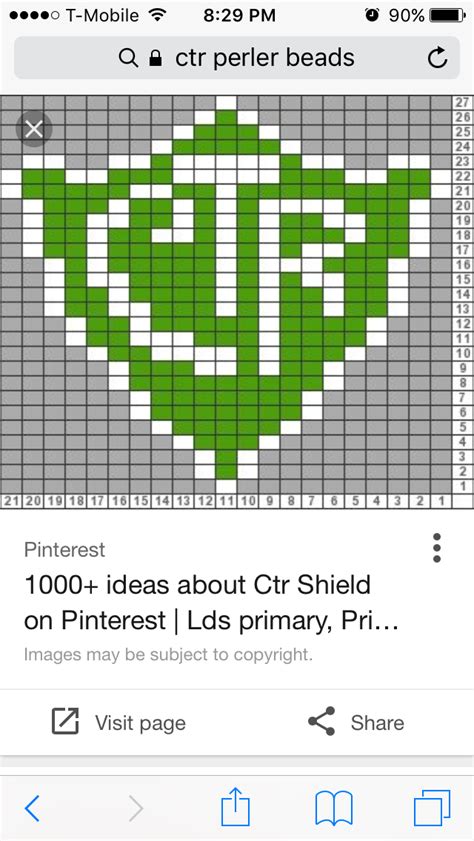 Pin by Liz Hine on Perler Beads | Perler beads, Ctr shield, Perler