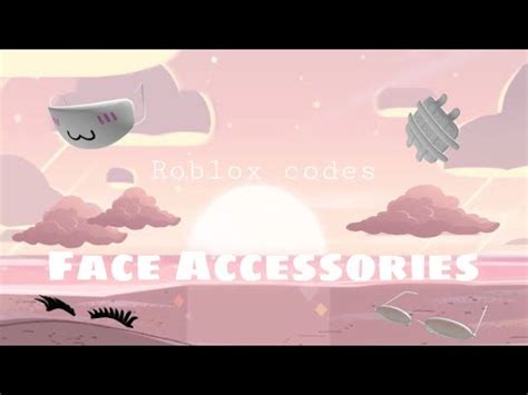 Face Accessories | Roblox Codes - YouTube