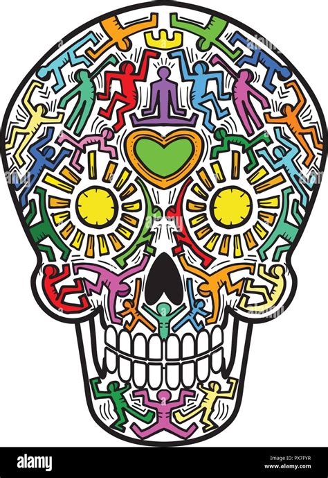 Mexican Calavera Skull street art theme Stock Vector Image & Art - Alamy