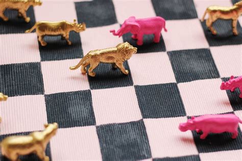 Painted Animal Checkers Inspired by Martha Stewart's New Book | Plastic ...