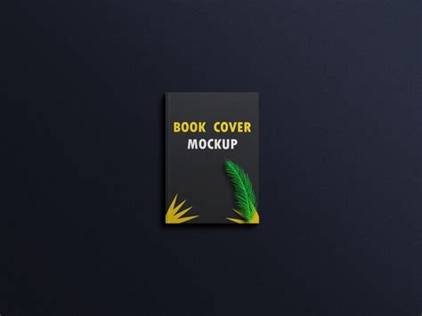 Premium PSD | A book cover mockup is on a black background.