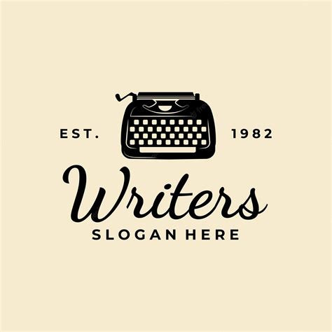 Premium Vector | Typewriter vintage logo vector illustration design