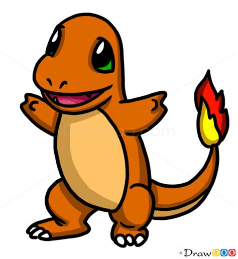 How to Draw Charmander, Pokemons | Pokemon painting, Charmander drawing ...