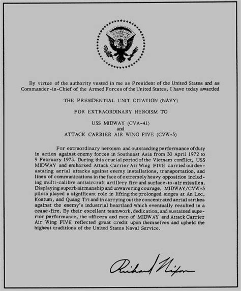 Presidential Unit Citation 1973