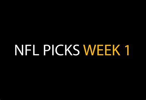 NFL Picks Week 1 - Picks, Predictions and Against the Spread | KRUZEY