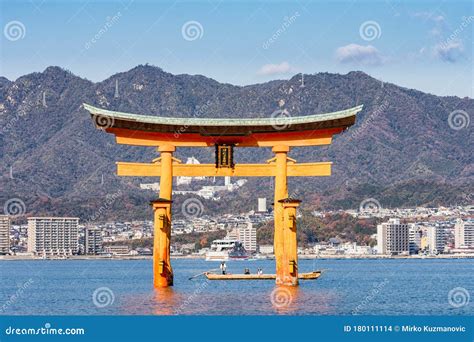 Itsukushima Shinto Shrine And It`s Famous Torii Gate On Miyajima Island In Japan Royalty-Free ...