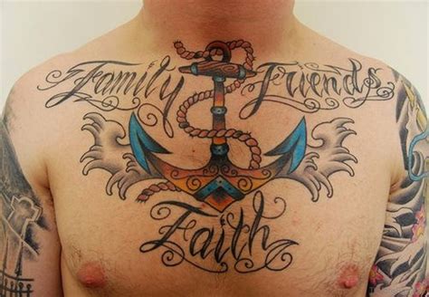27 Family Wording Tattoos On Chest