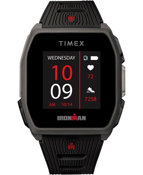 Timex Ironman R300 Black Silicone Strap Gps Smart Watch With Heart Rate 41mm for Men - Lyst