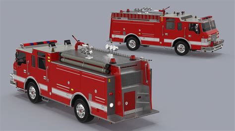 Pumper Fire Truck model - TurboSquid 2134047