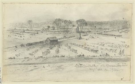 Gen. Hooker's headquarters at the Chancellorsville house / Edwin Forbes. - digital file from ...