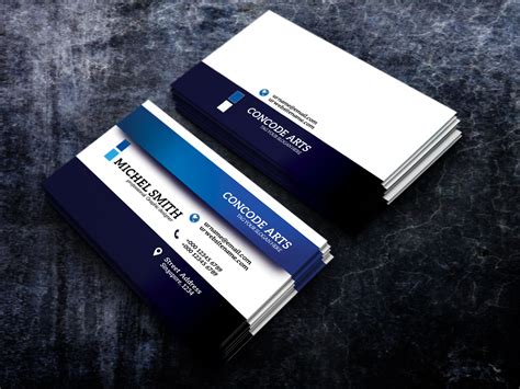 free download blue colour business cards vol 91 - professional business card templates