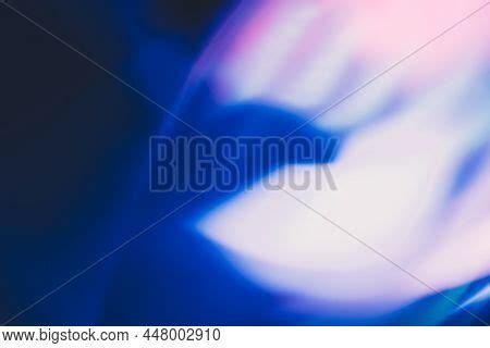 Defocused Glow Overlay. Blur Flare. Radiance Reflection. Bokeh Neon Blue White Pastel Pink Color ...
