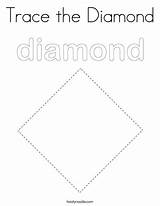 Trace The Diamond Coloring Page  Twisty Noodle sketch template