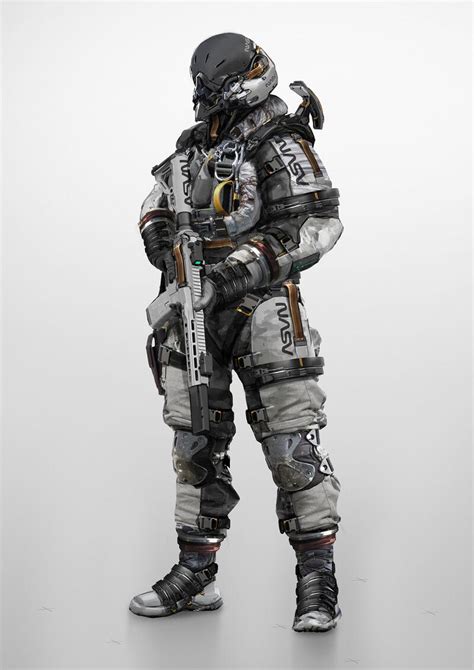 ArtStation - Combat Astronaut, Johnson Ting | Sci fi concept art, Armor concept, Futuristic armour