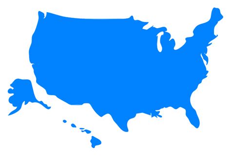 USA Map Silhouette - Openclipart