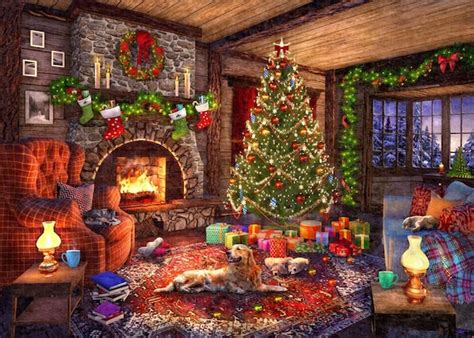 Wooden Jigsaw Puzzle 250 Piece A Cozy Cabin Christmas | Etsy