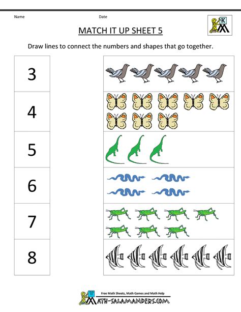 Math Worksheets Kindergarten