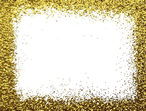 Gold Glitter Frame (PNG Transparent) | OnlyGFX.com