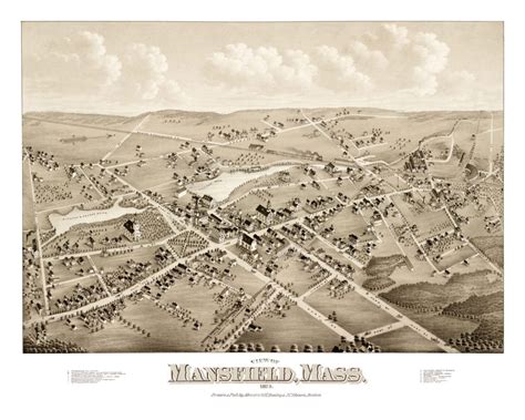 Amazing old map of Mansfield, Massachusetts from 1879