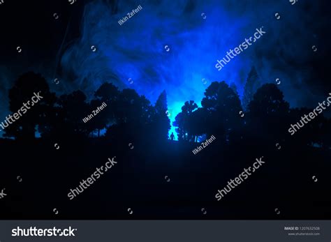 Surreal Light Dark Forest Man Silhouette Stock Photo 1207632508 | Shutterstock