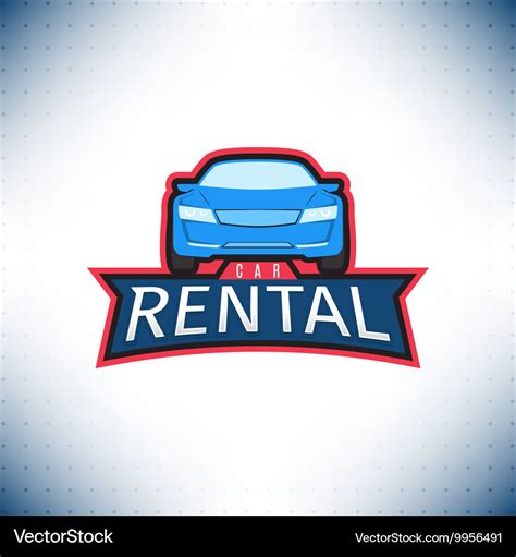 Template of car rental logo Royalty Free Vector Image